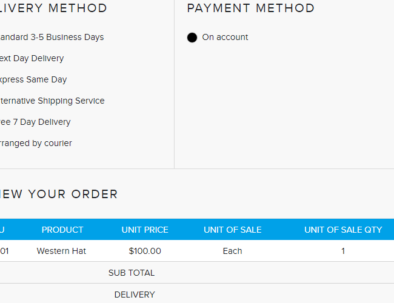 delivery configuration