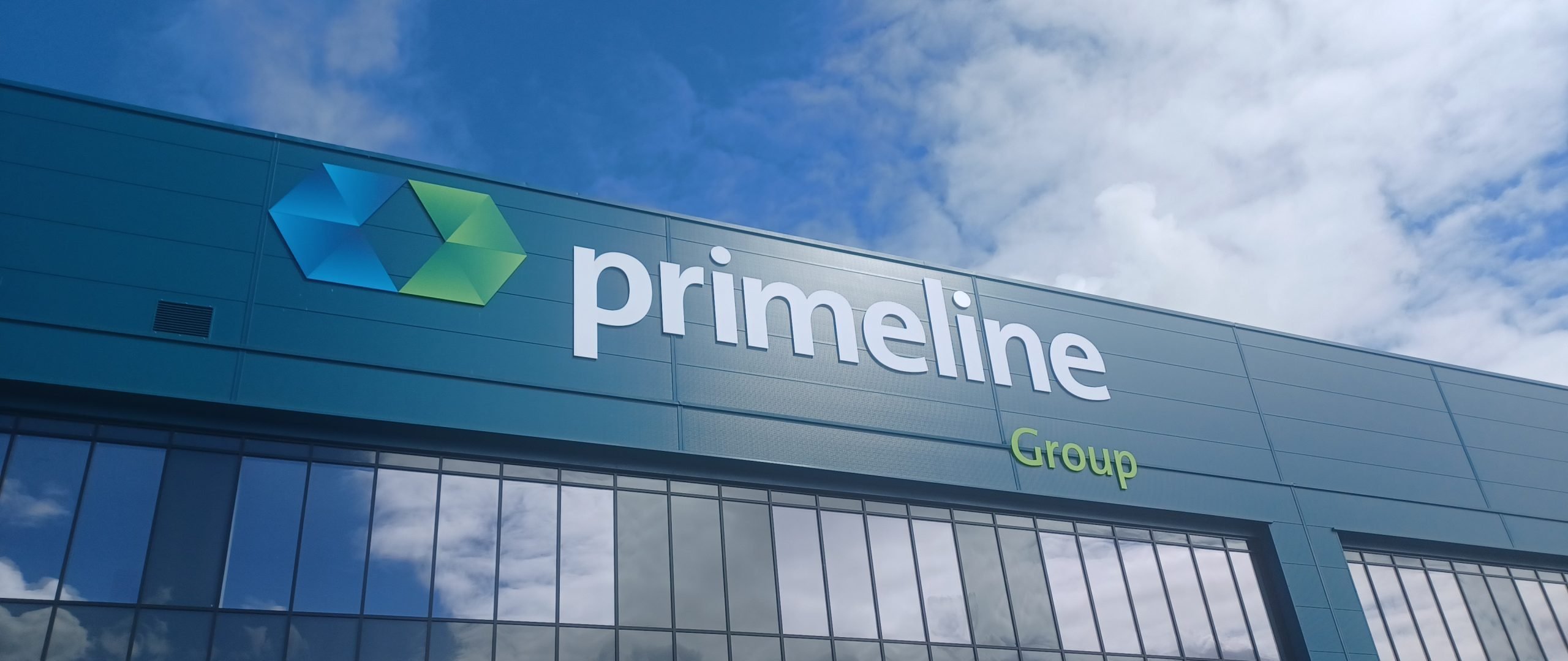 Primeline Group headquarters signage